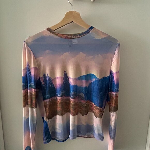 Sheer Long Sleeve T-shirt - Picture 3 of 5